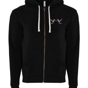 West Seattle Pilates Black Zip Hoodie Front