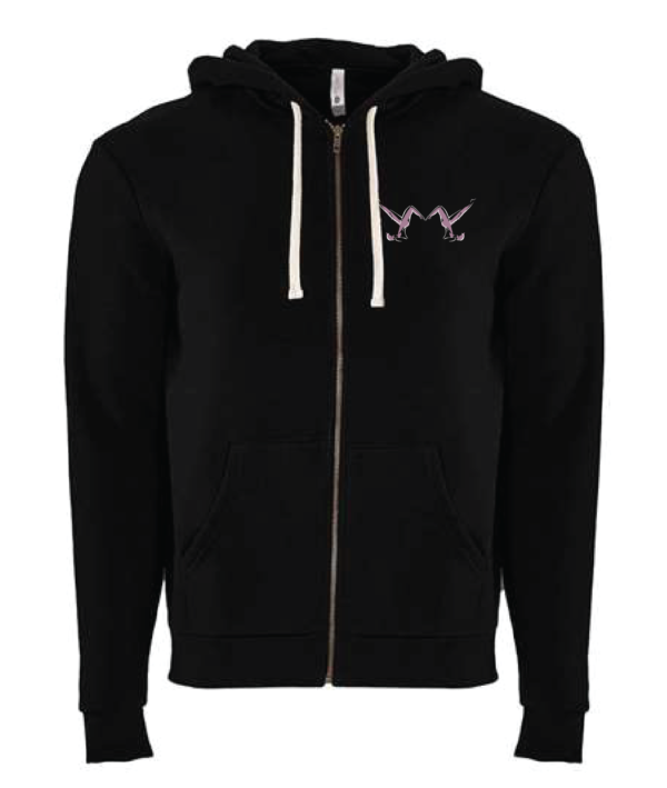 West Seattle Pilates Black Zip Hoodie Front