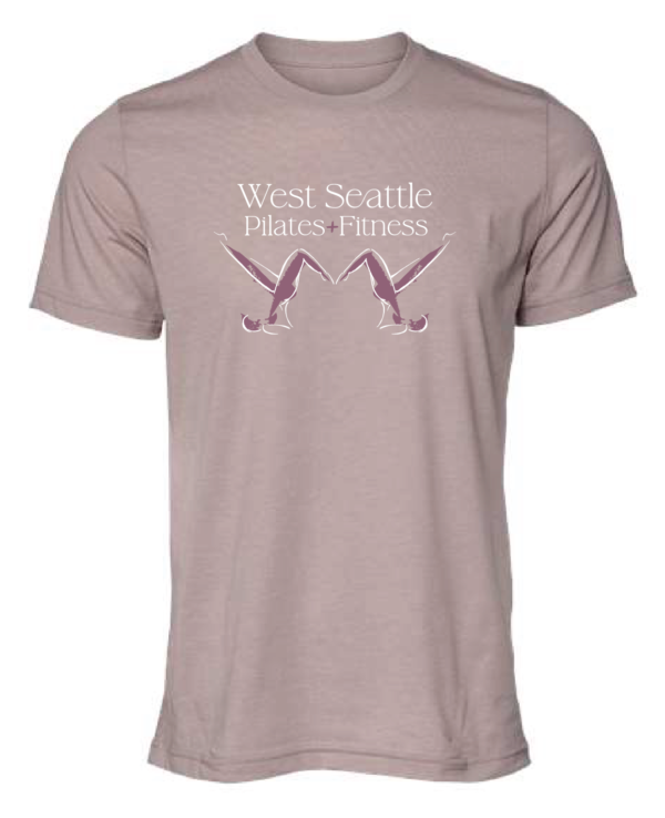 West Seattle Pilates Pink Gravel Unisex Logo Tee