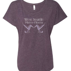 West Seattle Pilates Vintage Purple Logo Tee